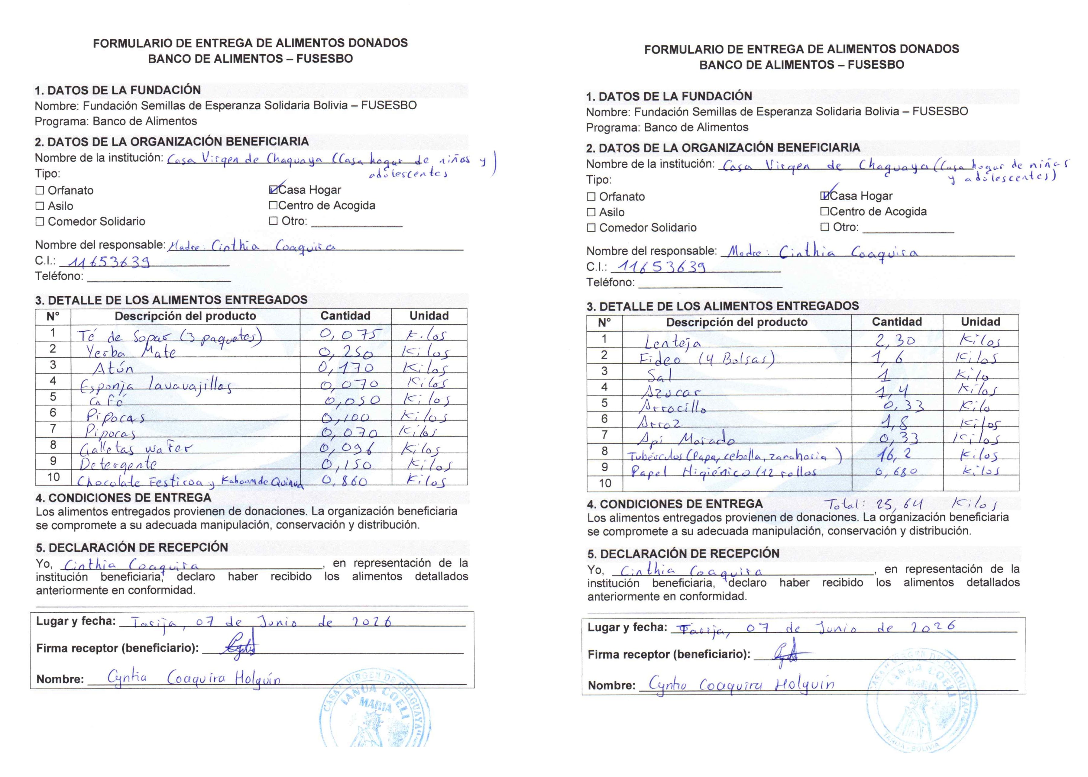 ACTA DE ENTREGA 7 JUN